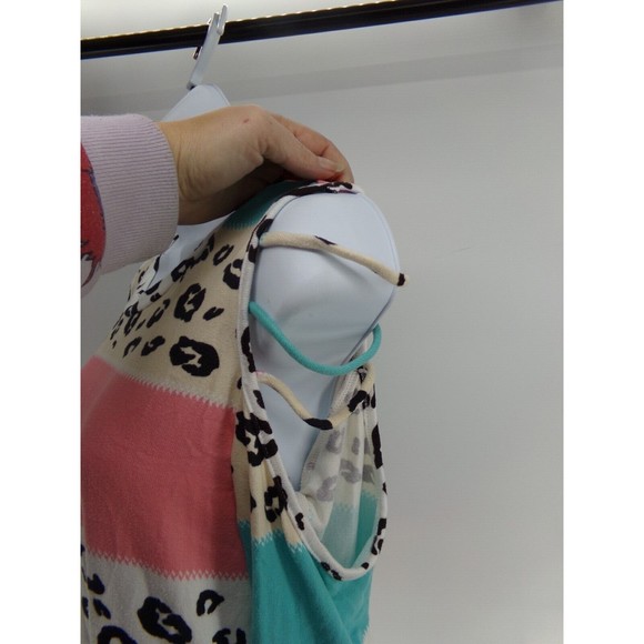 Lovely Melody, Color Blocking In Animal Print, Coral, And Stripes - Size Small - Picture 3 of 8